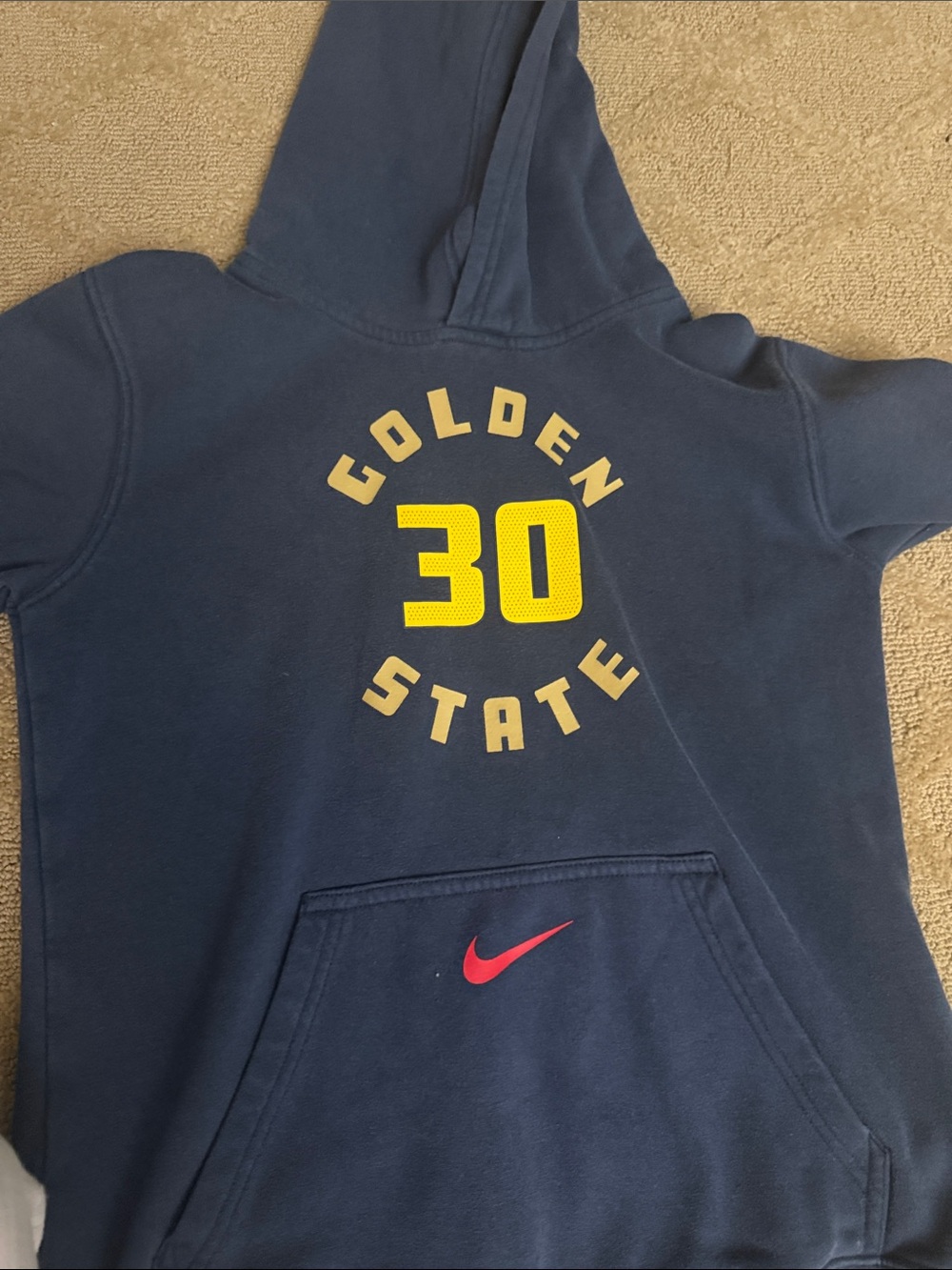 Nike Navy Hoodie with Yellow '30' and Red Swoosh
